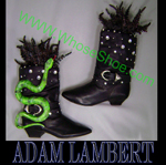 Adam Lambert, whose shoe
